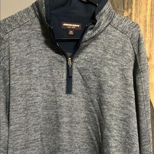 Johnston & Murphy Blue Zip Up Sweater